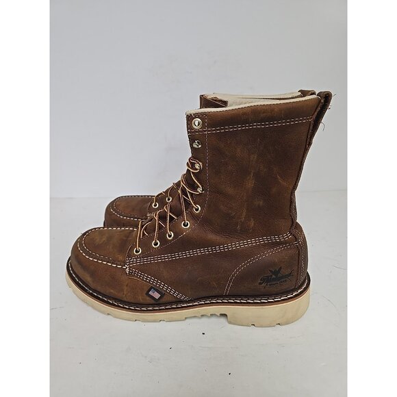 Thorogood Men's 8 " Steel Toe Work Boot (U.S.A.) 804-4378 Brown Size 10.5D - Picture 5 of 8